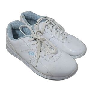 DEXTER WOMENS Bowling Shoes White Light Blue Slide-rite Size 7M